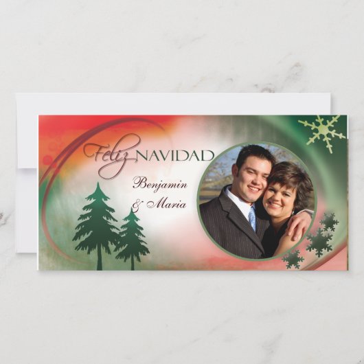 Feliz Navidadの写真カードテンプレート シーズンカード (正面)