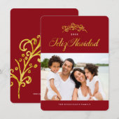 Feliz Navidadの写真カード シーズンカード (正面/裏面)