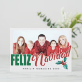 Feliz Navidadの写真フレーム シーズンカード (スタンド正面)