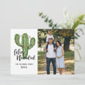 Feliz Navidadの家族写真の休日カード シーズンカード (スタンド正面)