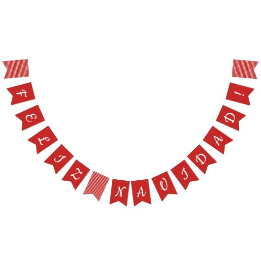 Feliz Navidadの旗布の旗 バンティングフラッグ (全)