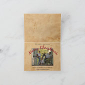 Feliz Navidadの素朴な赤唐辛子の写真のクリスマス シーズンカード (内部)