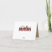 Feliz Navidadの素朴な赤唐辛子の写真のクリスマス シーズンカード (裏面)