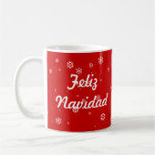 Feliz Navidadの雪片 コーヒーマグカップ (左)