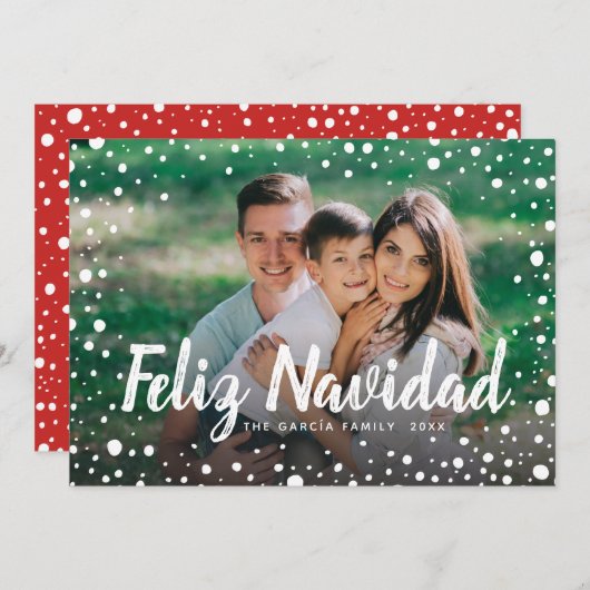 Feliz Navidadの雪|の休日の挨拶の写真 シーズンカード (正面/裏面)