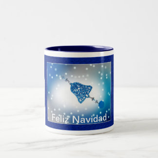Feliz Navidadオーナメントカスタマイズ ツートーンマグカップ