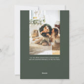 Feliz Navidadレトロスクリプトフォトグリーン シーズンカード (裏面)