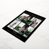 Feliz Navidad写真数々の金ゴールド 箔シーズンカード (回転した状態)