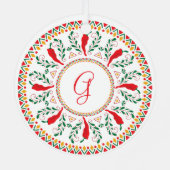 Feliz Navidad家族の写真 メタルオーナメント (裏面)