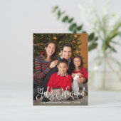 Feliz Navidad書モダン道台本の写真 ポストカード (スタンド正面)