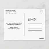 Feliz Navidad書モダン道台本の写真 ポストカード (裏面)