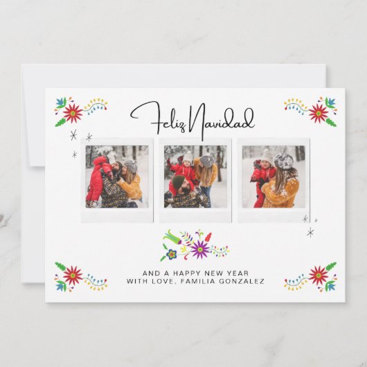 Feliz Navidad氏、Spanglish Photo Card 招待状 (正面)
