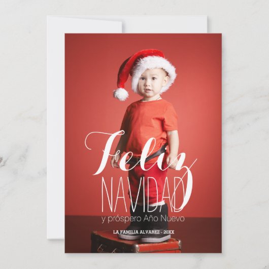 Feliz Navidad |のスペインのな休日の写真カード シーズンカード (正面)