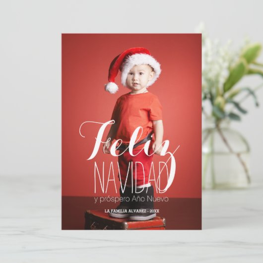 Feliz Navidad |のスペインのな休日の写真カード シーズンカード (スタンド正面)