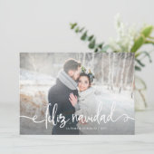 Feliz Navidad |のモダンで素朴なクリスマスの写真 シーズンカード (スタンド正面)