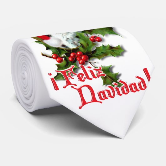 Feliz Navidad – クリスマスの子猫 ネクタイ (ロール)