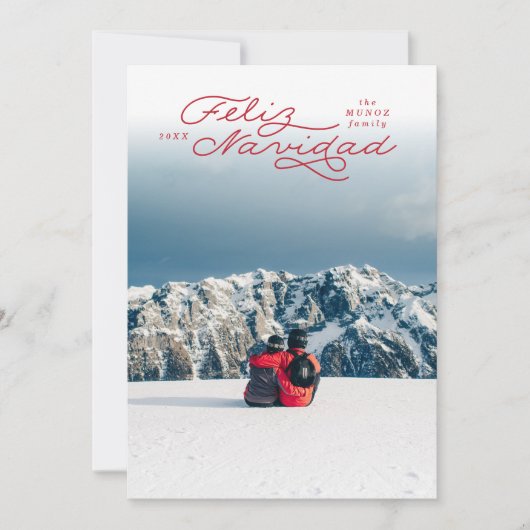 Feliz Navidad、クリスマスカースペインのド、フォトカード シーズンカード (正面)