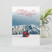 Feliz Navidad、クリスマスカースペインのド、フォトカード シーズンカード (スタンド正面)