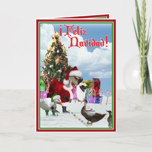 Feliz Navidad – クリスマスサンタグース付き/ダックス シーズンカード (正面)
