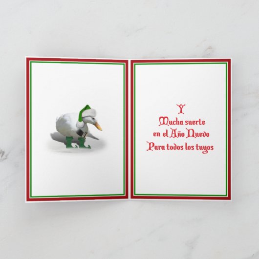 Feliz Navidad – クリスマスサンタグース付き/ダックス シーズンカード (内部)