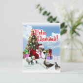 Feliz Navidad – クリスマスサンタグース付き/ダックス シーズンポストカード (スタンド正面)
