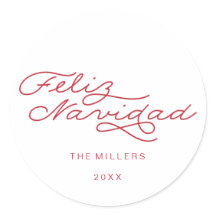 Feliz Navidad、クリスマススペインのステッカー