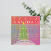 「Feliz Navidad」クリスマス·グリーティング·フラット·カード サンキューカード (スタンド正面)