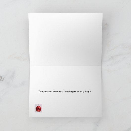 Feliz Navidad シーズンカード (内部)