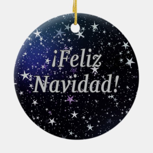 ¡ Feliz Navidad! スペインのなwfのメリークリスマス セラミックオーナメント (裏面)