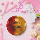 ¡ Feliz Navidad! スペイン人bfのメリークリスマス ペーパープレート (パーティー)