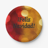 ¡ Feliz Navidad! スペイン人bfのメリークリスマス ペーパープレート (正面)