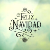 Feliz Navidad スペイン語 メリークリスマス タイポグラフィ ウィンドウサイン (シート3)