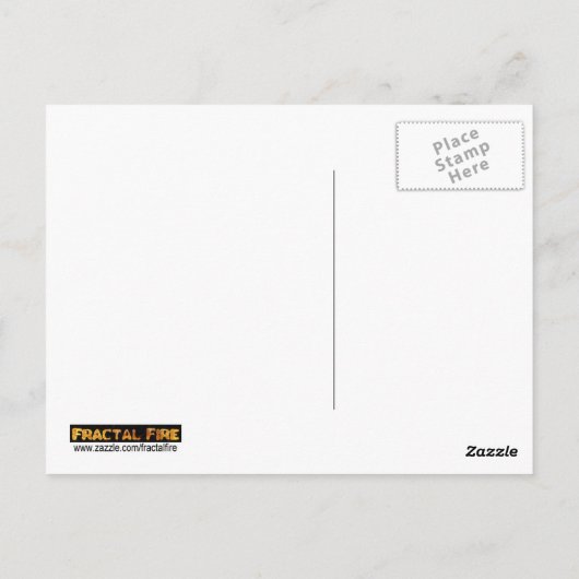 Feliz Navidad – フラクタル木彫り ポストカード (裏面)