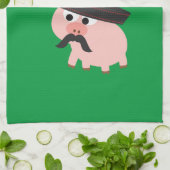 Feliz Navidad! ブタ キッチンタオル (折り畳み)