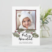 Feliz Navidad – ブランチ付きMerry Christmas写真 シーズンカード (スタンド正面)