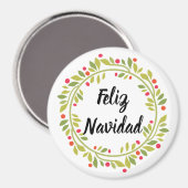 Feliz Navidad ホリデーリース クリスマス マグネット (正面/裏面)