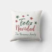 Feliz Navidad モダンなクリスマスの家族 クッション (裏面)
