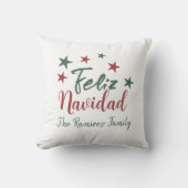 Feliz Navidad モダンなクリスマスの家族 クッション (正面)