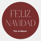 feliz navidad  ラウンドシール (正面)