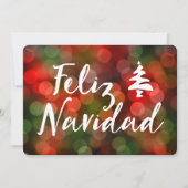 Feliz Navidad (《写真》ぼけ味灯) 招待状 (正面)
