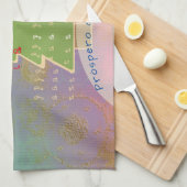 "Feliz Navidad"平和と幸せな新年 キッチンタオル (四つ折り)