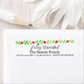 Feliz Navidad、水彩クリスマスバナー ラベル (インサイチュ)