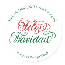 Feliz Navidad 返信先ステッカー