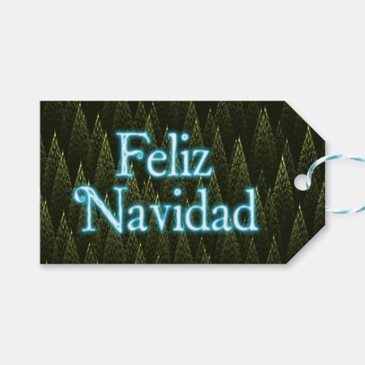 Feliz Navidad – 針葉樹 ギフトタグ (正面(横))