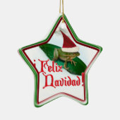 Feliz Navidad – 雪の中をダッシュイング セラミックオーナメント (右)