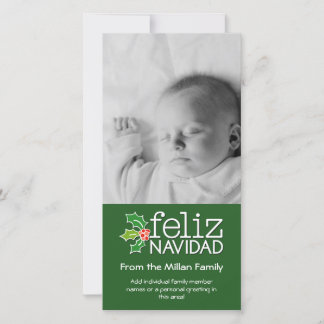Feliz Navidad - 1つの縦の写真 シーズンカード