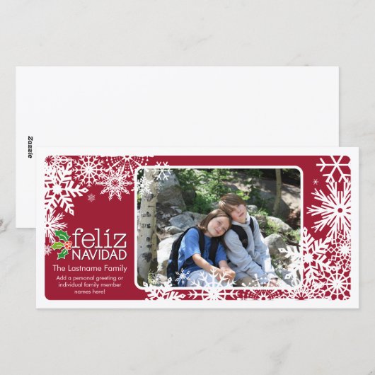 Feliz Navidad - 1 foto シーズンカード (正面/裏面)