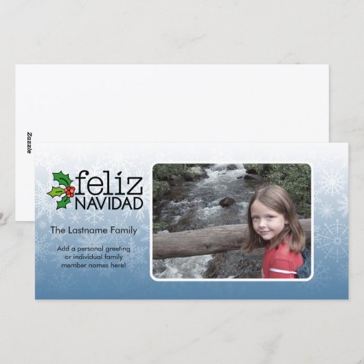 Feliz Navidad - 1 foto シーズンカード (正面/裏面)