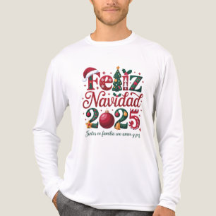 Feliz Navidad 2025 ファミリー・クリスマス スペイン語 トライブレンドＴシャツ