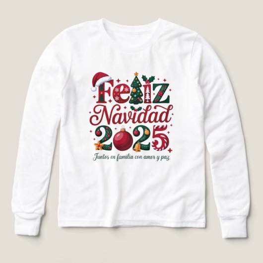Feliz Navidad 2025 Family Christmas Spanish (デザイン正面)